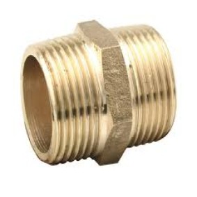 BRASS THREADED HEX NIPPLE