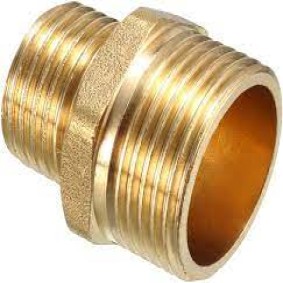 BRASS THREADED REDUCING HEX NIPPLE